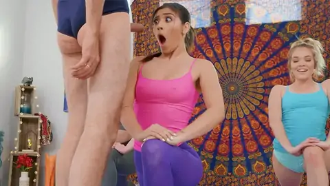 Brooklyn Gray enjoys yoga nearly as much as thick hard-ons