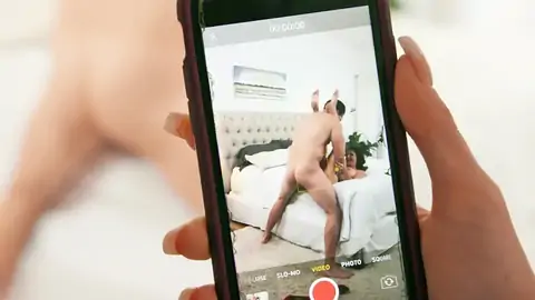 Adorable ash-platinum-blonde teen notices a really giant schlong