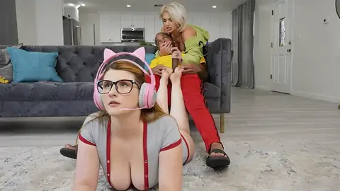 The light-haired MILF is drilled by a BIG BLACK COCK in the kitchen